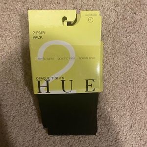 HUE opaque tights 2 pair. Size 1. New.